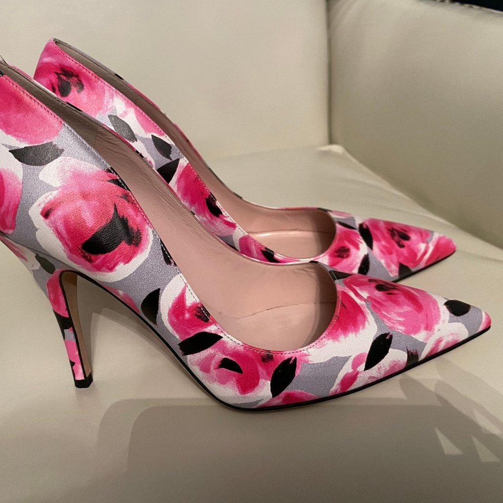 Kate Spade Floral Licorice Pumps Size 8.5